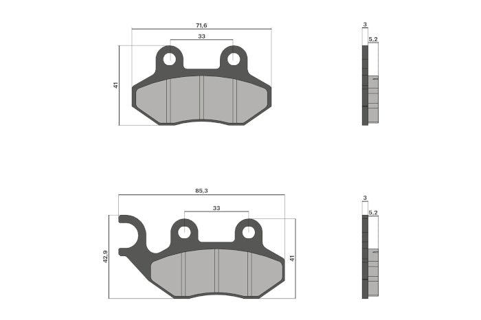 Malossi Front Brake Pads — GP300 LC