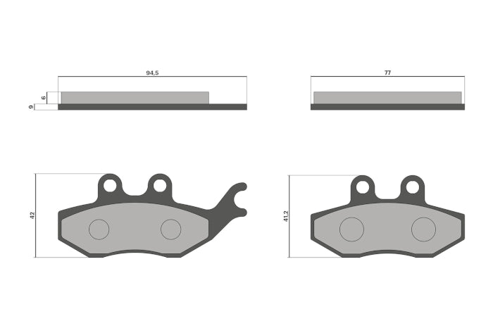 Malossi Rear Brake Pads — SR GT 200