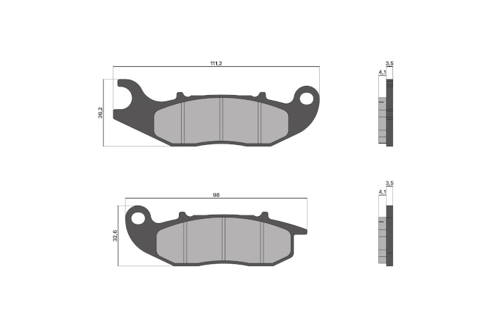 Malossi Front Brake Pads — SR GT 200