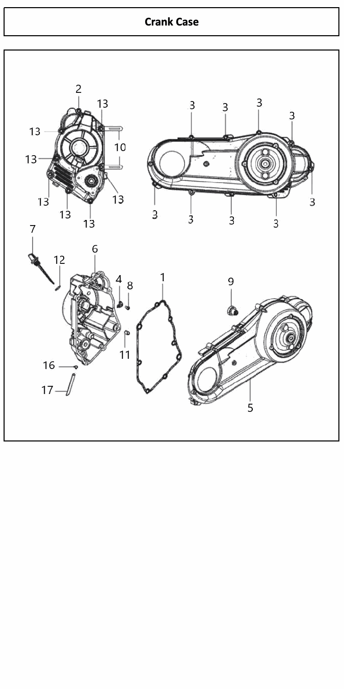 Scomadi TT200 / TL200 original parts reference diagram, source page 17