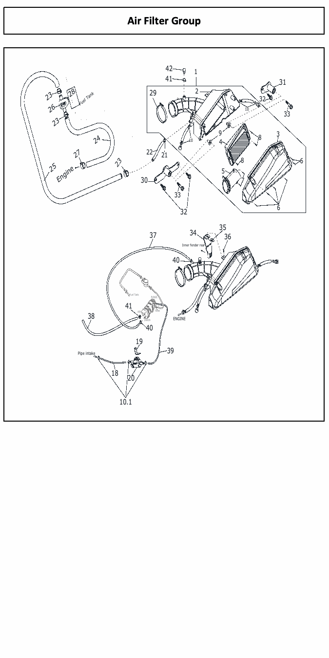 Scomadi TT200 / TL200 original parts reference diagram, source page 23