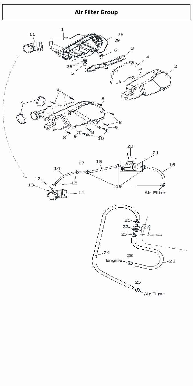 Scomadi TT200 / TL200 original parts reference diagram, source page 24