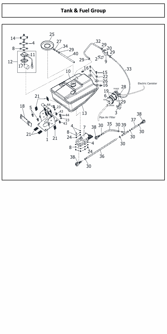 Scomadi TT200 / TL200 original parts reference diagram, source page 39