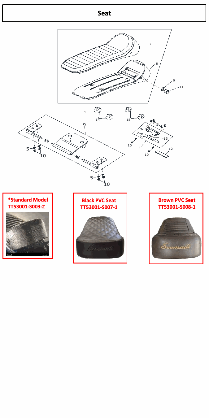 Scomadi TT200 / TL200 original parts reference diagram, source page 41