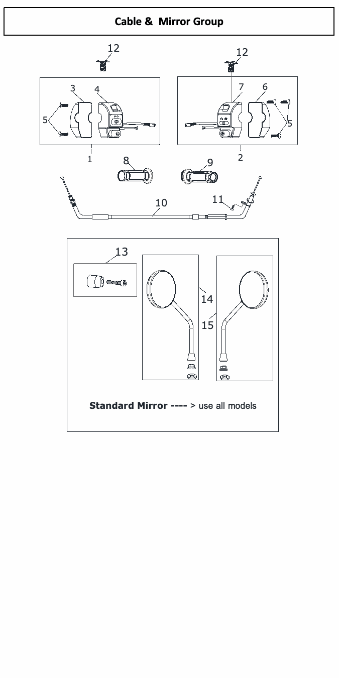 Scomadi TT200 / TL200 original parts reference diagram, source page 43