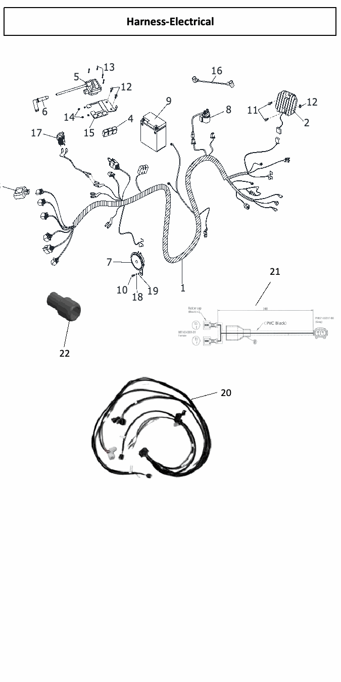 Scomadi TT200 / TL200 original parts reference diagram, source page 54