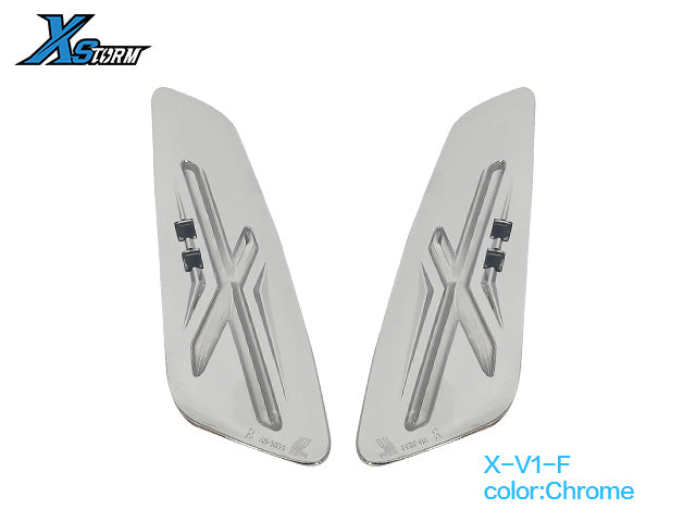 XSTORM X-V1 Front LED Turn Signals – Vespa Primavera / Sprint 150 – Chrome left/right pair
