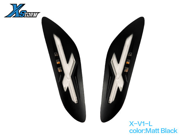 XSTORM X-V1 Rear LED Turn Signals – Vespa Primavera / Sprint 150 – Gloss Black left/right pair