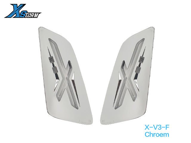 XSTORM X-V3 Front LED Turn Signals – Vespa GTS / GTV – Chrome left/right pair