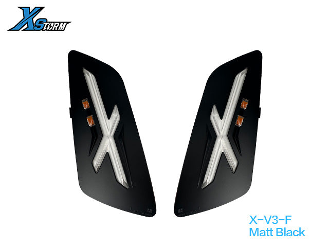 XSTORM X-V3 Front LED Turn Signals – Vespa GTS / GTV – Matte Black left/right pair