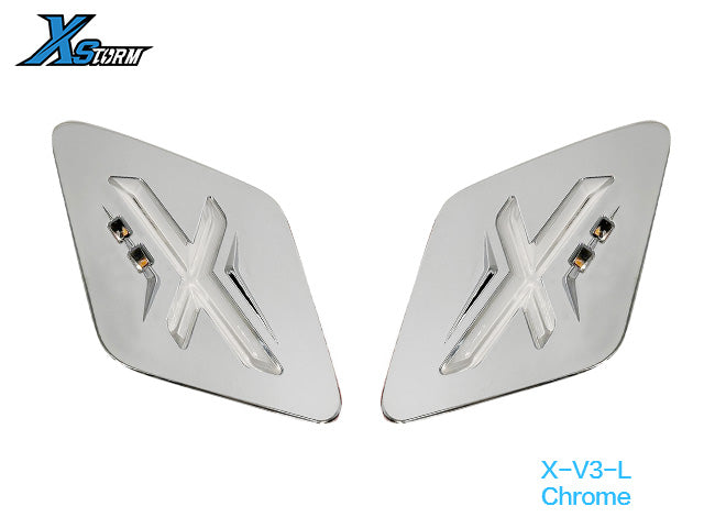 XSTORM X-V3 Rear LED Turn Signals – Vespa GTS / GTV – Chrome left/right pair
