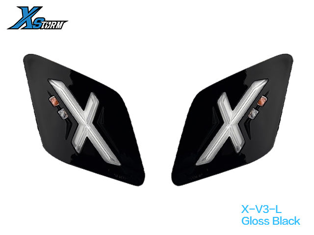 XSTORM X-V3 Rear LED Turn Signals – Vespa GTS / GTV – Gloss Black left/right pair