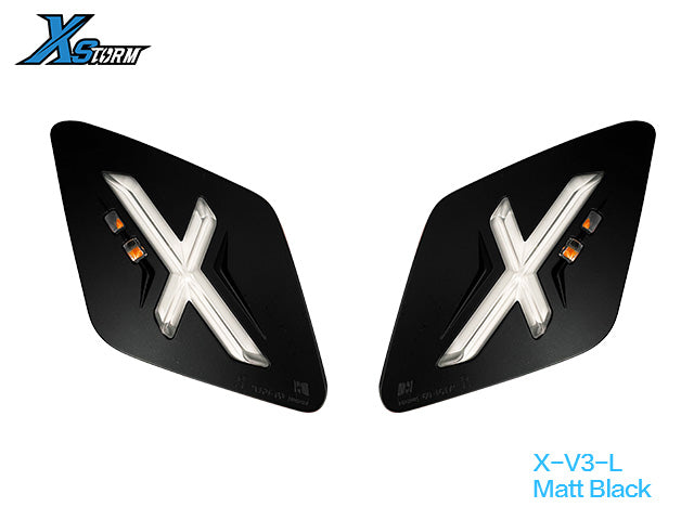 XSTORM X-V3 Rear LED Turn Signals – Vespa GTS / GTV – Gloss Black left/right pair