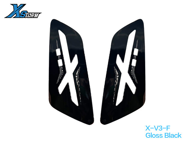 XSTORM X-V3 Replacement Trim Covers – Vespa GTS / GTV – front Gloss Black trim; lamps excluded